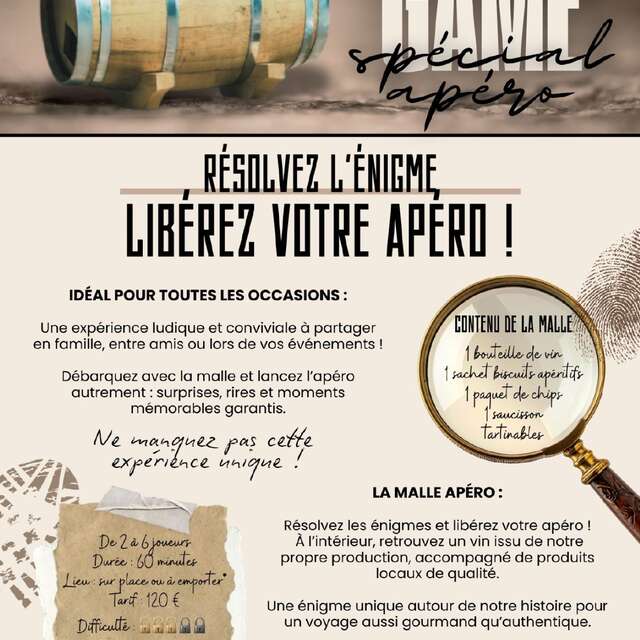 Escape Game "libérez votre apéro"