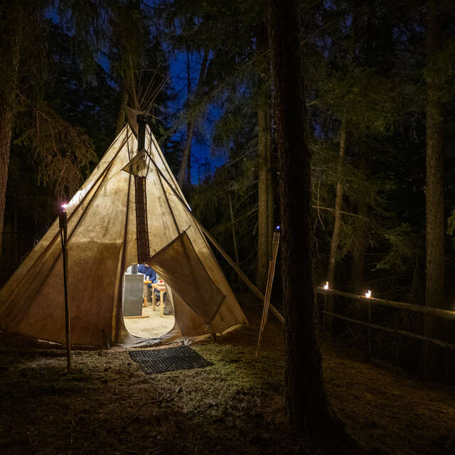 Soirée fondue sous tipi