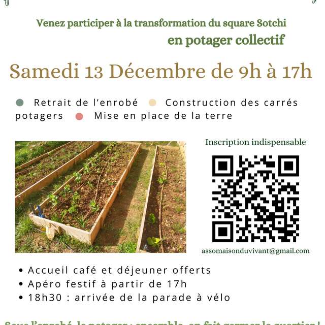 Chantier participatif : transformer le Square Sotchi en jardin potager partagé