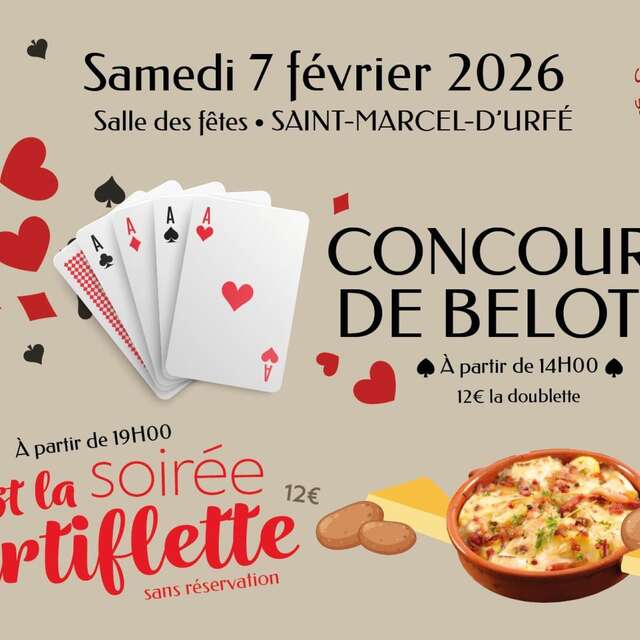Concours de belote du comité des fêtes de Saint Marcel d'Urfé