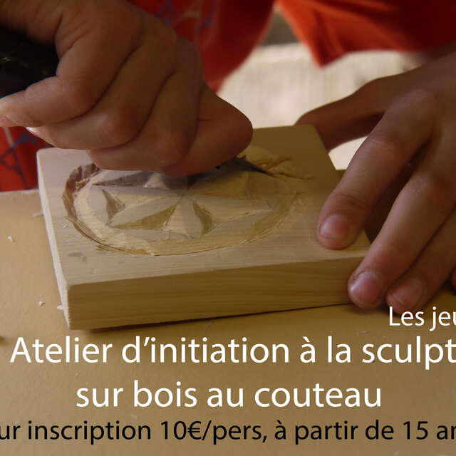 Atelier initiation à la sculpture sur bois au couteau