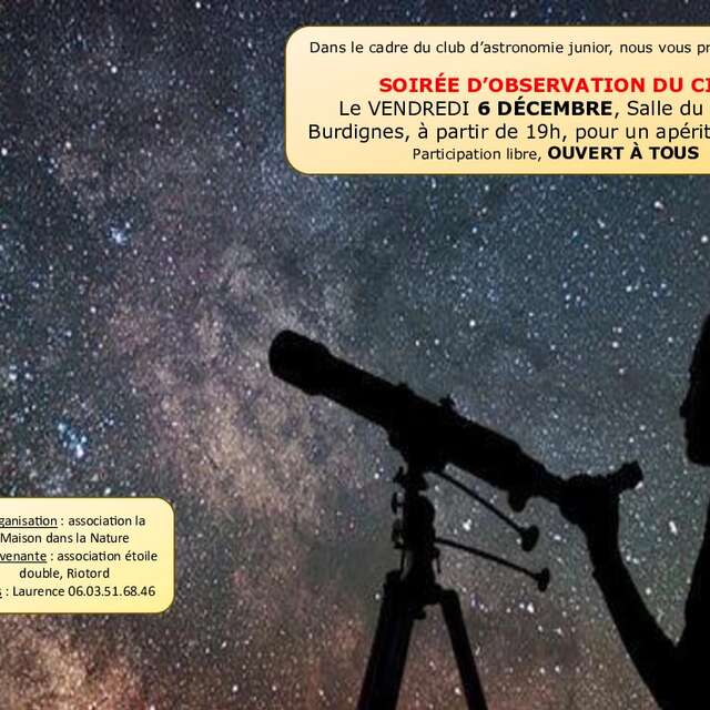 Soirée observation du ciel