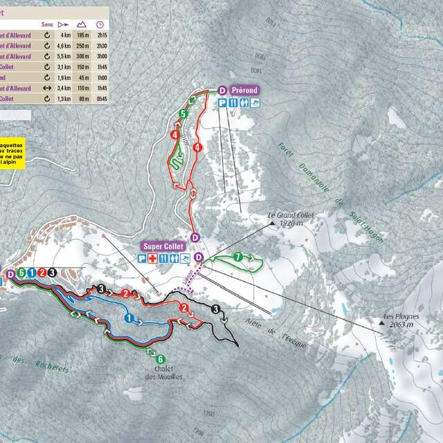 Parcours raquettes au Collet