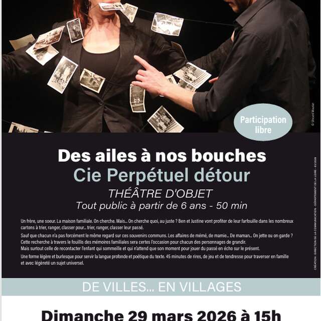 "Des ailes à nos bouches" , Spectacle invité par la bibliothèque