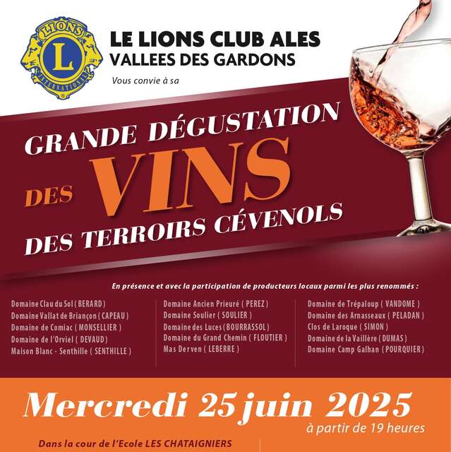 Grande dégustation des vins des terroirs cévenols