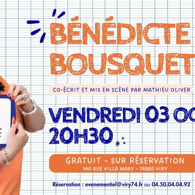 Spectacle d'humour Bénédicte Bousquet