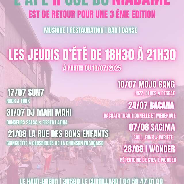 L'Apér'o'sé du Madame - Tous les jeudis de l'été -OPENING