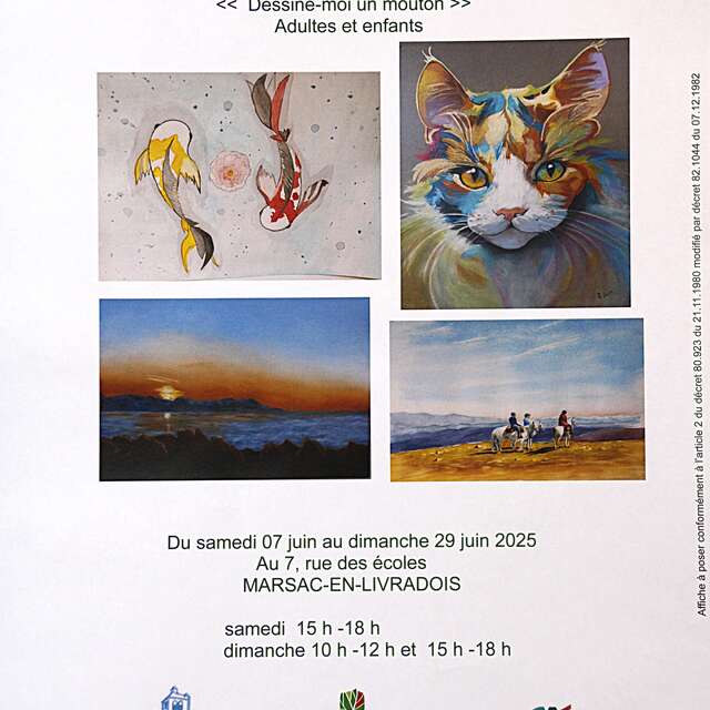 Exposition de peinture de "Dessine-moi un mouton"