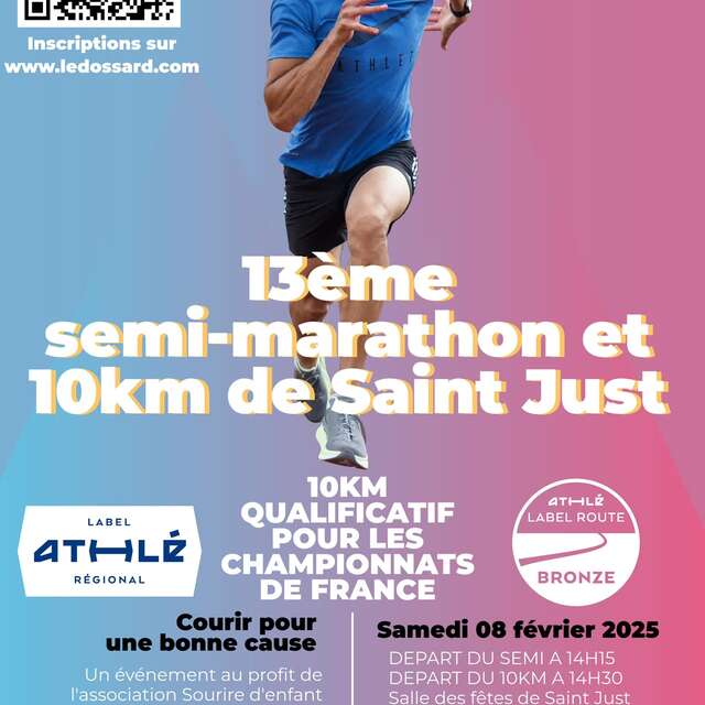 13th Saint-Just half-marathon and 10 km