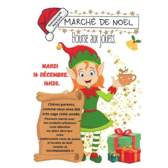 Marché de Noël et bourse aux jouets à l'école maternelle Marie Curie