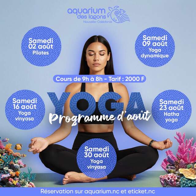 Yoga à l'Aquarium des Lagons 2025