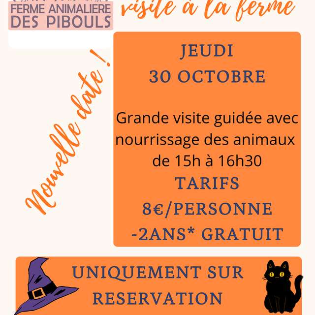 Visite guidée à la ferme animalière des pibouls