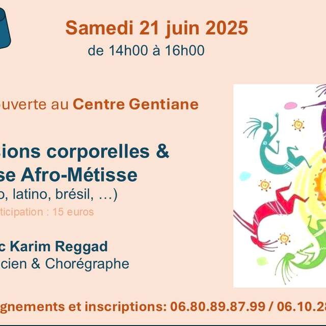 Stage de danse Afro-Métisse et Percussions Corporelles