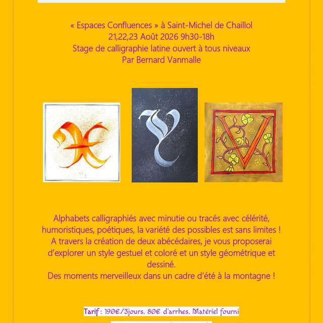 Stage de Calligraphies