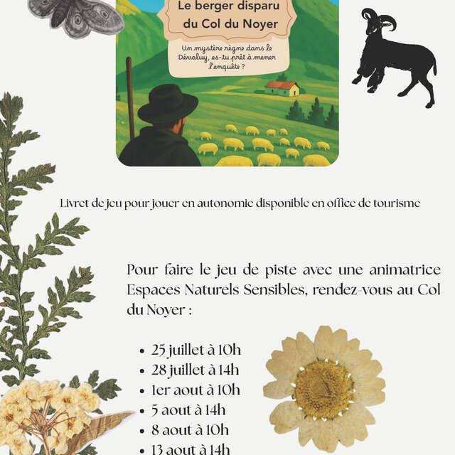 Découverte du jeu de piste "Le berger disparu du col du Noyer"
