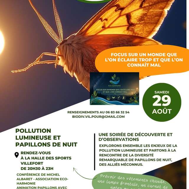 Soirée - Pollution lumineuse et Papillons du nuit