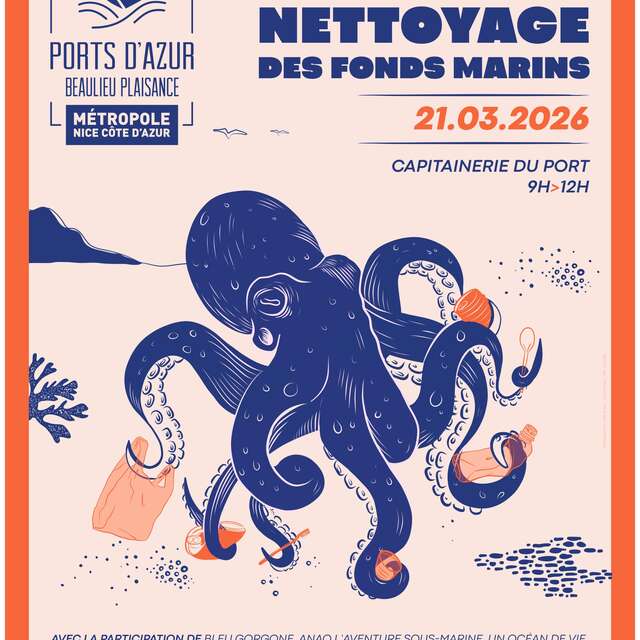 Nettoyage des fonds marins du port de Beaulieu-sur-Mer