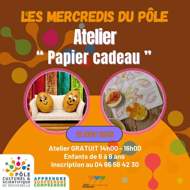 Les Mercredis du Pôle -  Atelier "Papier Cadeau"