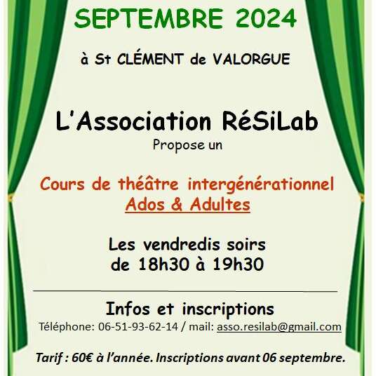 Cours de théâtre intergenérationnel