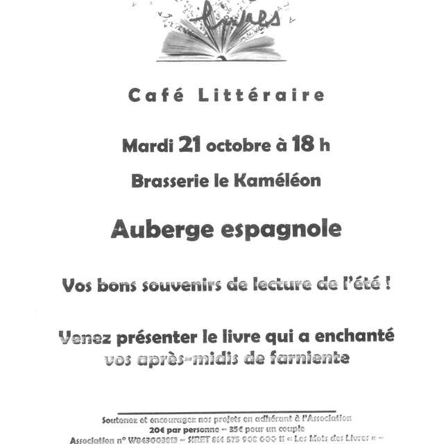 Café littéraire 'Souvenirs van het zomerlezen' (in het Frans)