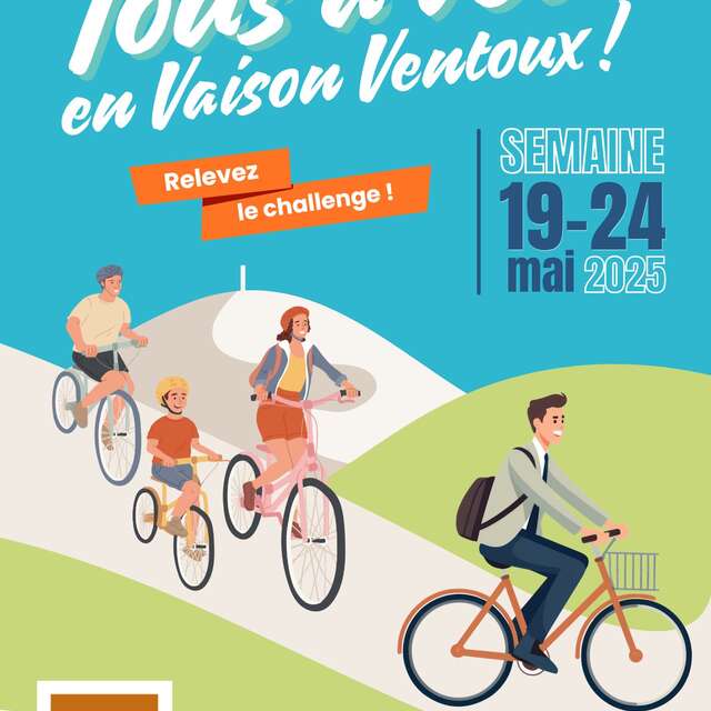 Electric bike day trip - 'Tous à vélo en Vaison Ventoux' (All by bike in Vaison Ventoux)