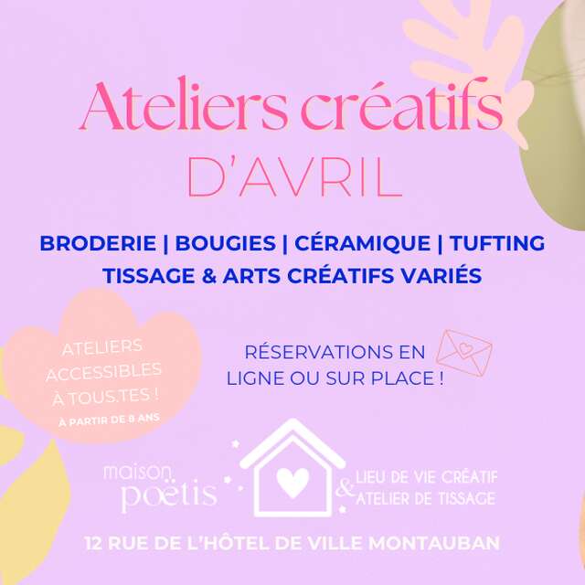 Talleres creativos de abril