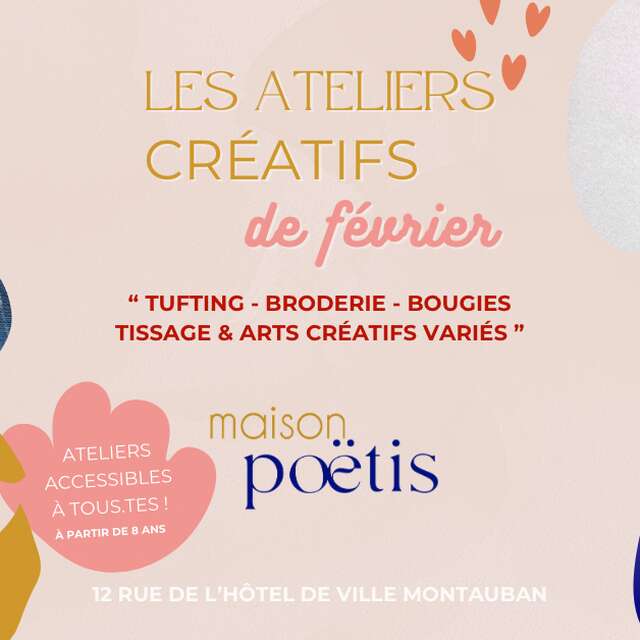Ateliers créatifs en février ♥️