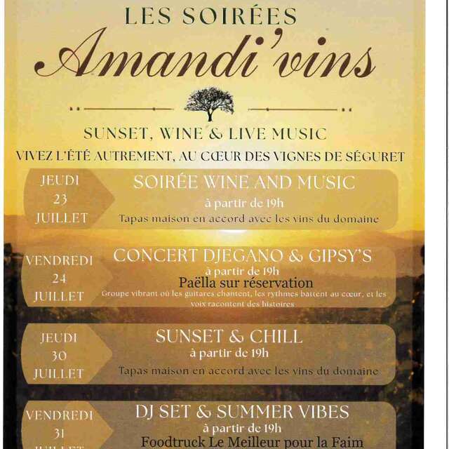 Les soirées "Amandi'vins"