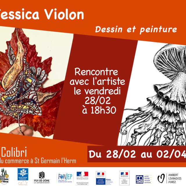 Expo - Jessica Violon - dessins et peintures