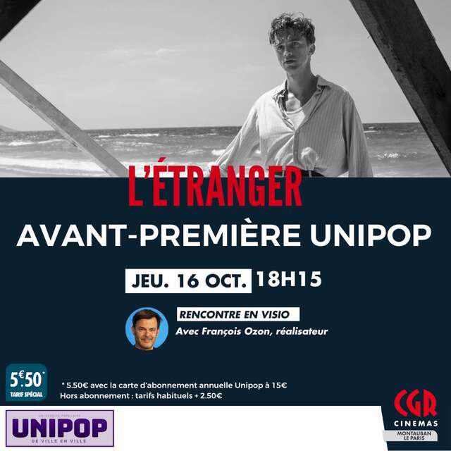 Cinéma - Avant-première Unipop - L'Etranger
