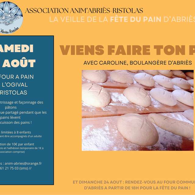 Atelier fabrication du pain
