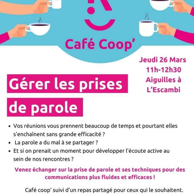 Café coop' : gérer les prises de parole !