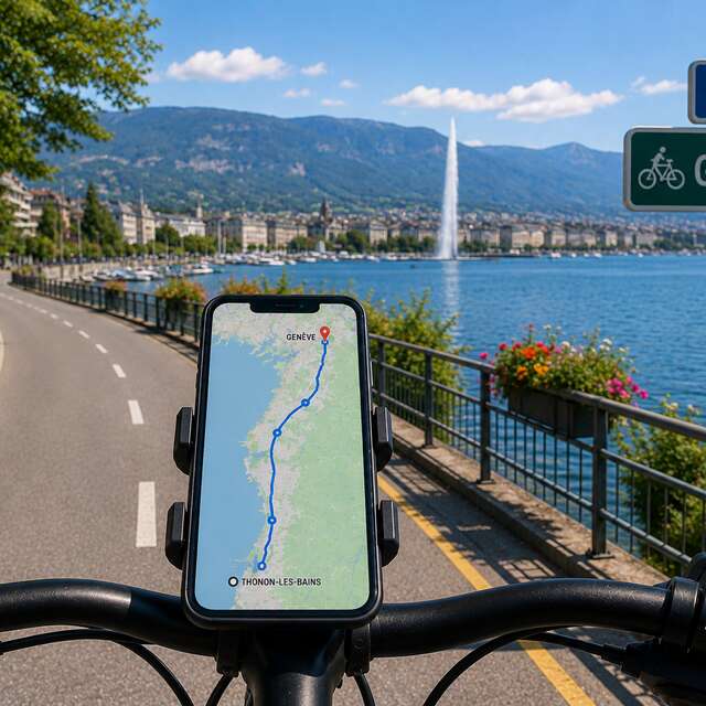 Thonon – Genève en Vélo Électrique avec Parcours GPS