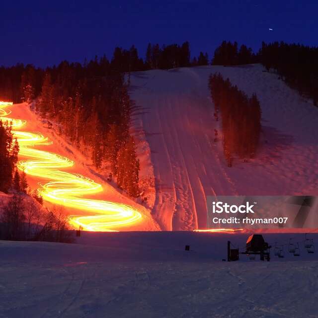 Torchlight show and descent