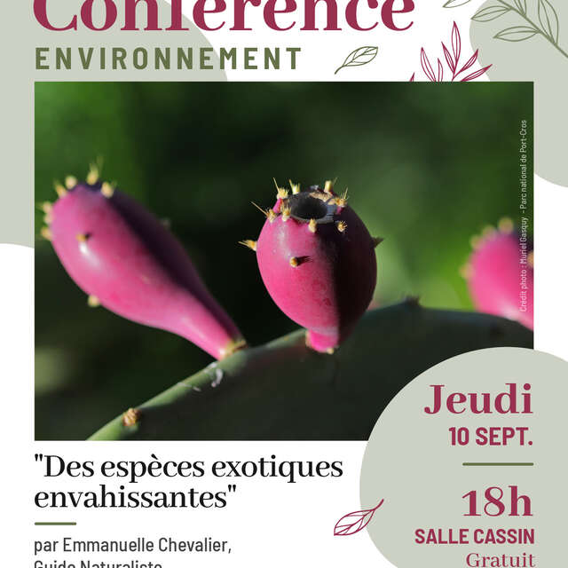 Conférence environnement : "Des espèces exotiques envahissantes "
