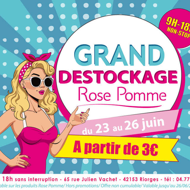 Grand Déstockage Rose Pomme