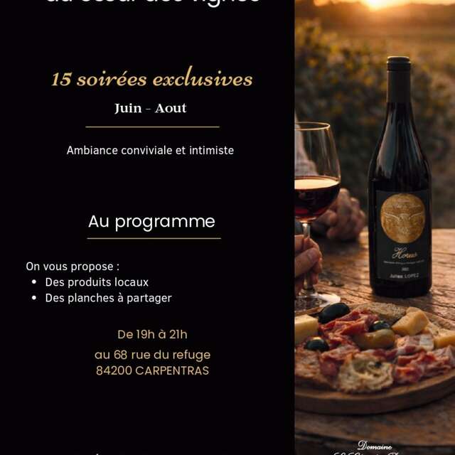 Apéritif dinatoire au coeur des vignes - Domaine Le Clot de Bénou