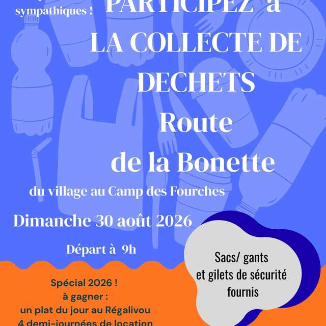 Collecte de déchets Route de la Bonette