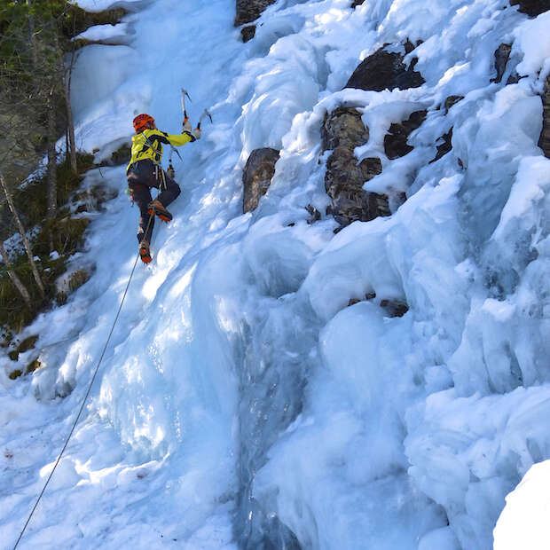 Cascades de glace naturelle