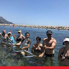 Aquabike courses at sea