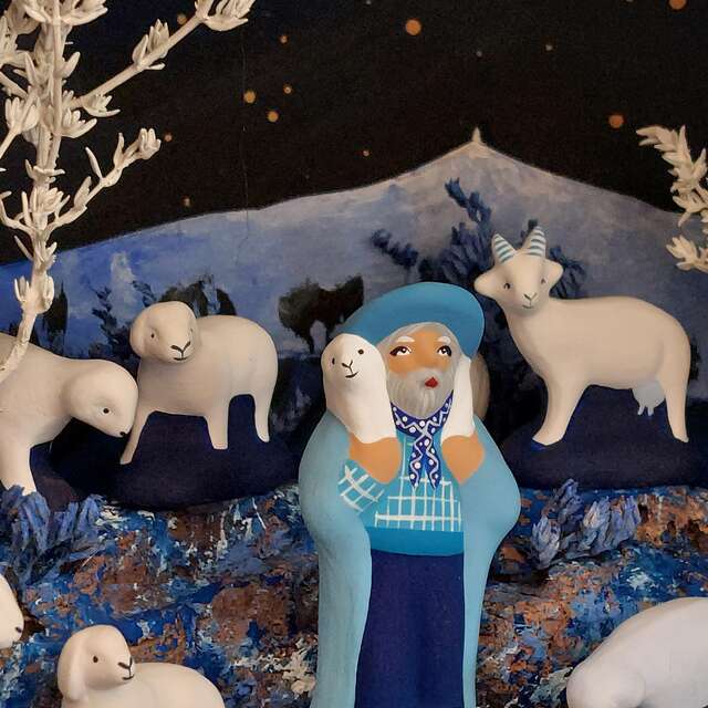 Les santons bleus de Véronique Dornier