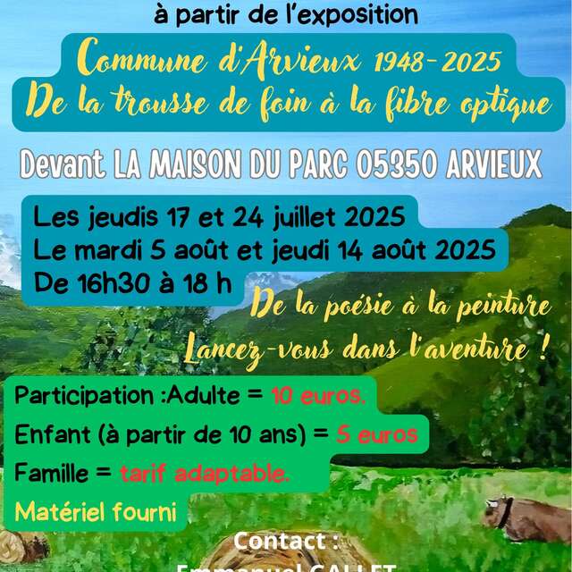 Atelier artistique autour de l'exposition Commune d'Arvieux  1948 – 2025