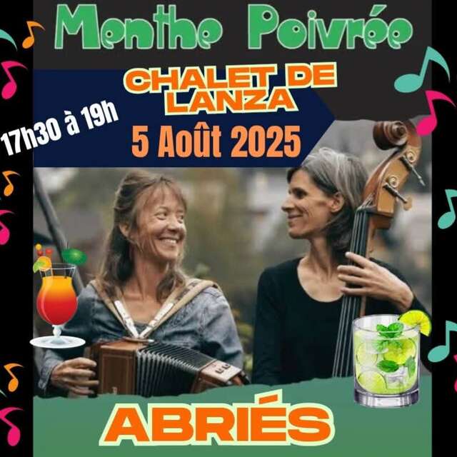 Concert avec Menthe Poivrée au chalet de Lanza