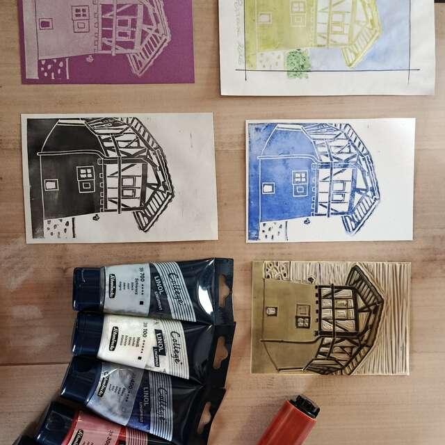 Atelier impression d'une carte de Perreux