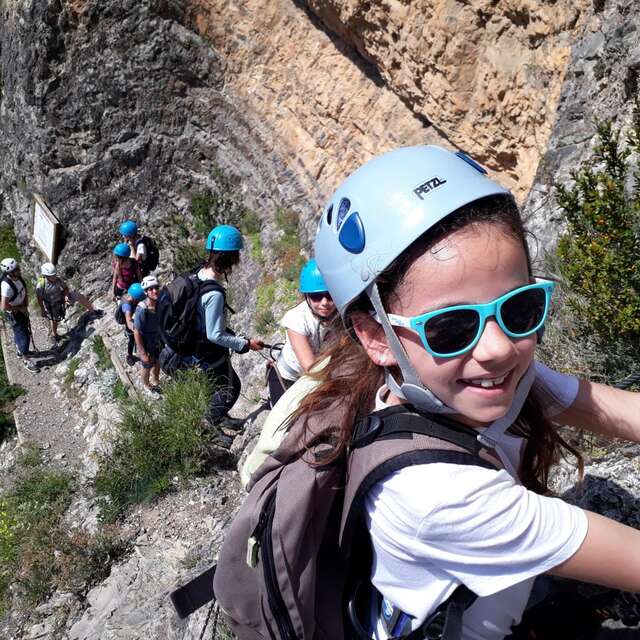 Accompagnement via ferrata d'Agnielles - Salamandre Escalade