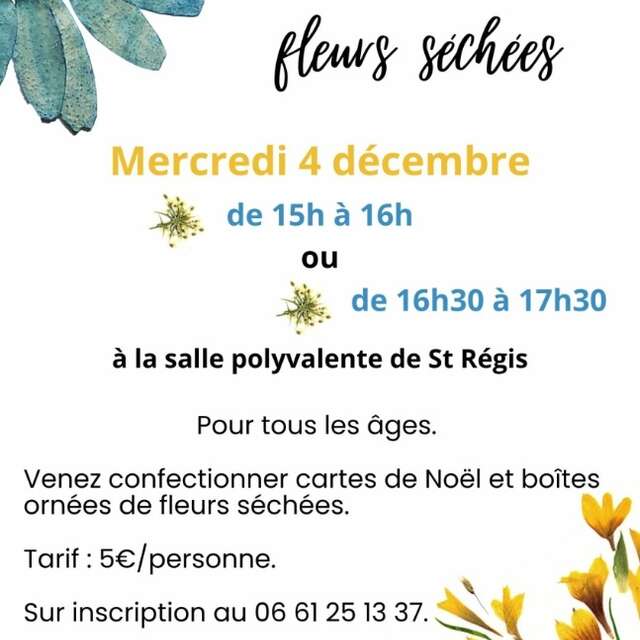 Atelier fleurs séchées