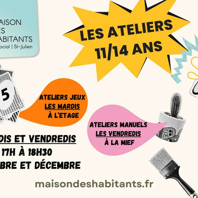 Ateliers 11-14 ans