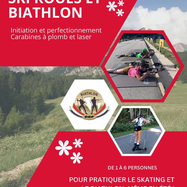 Cours de ski-roues et  biathlon