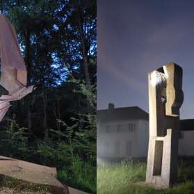 Visite au crépuscule du parc de sculptures de la Faisanderie de Sénart