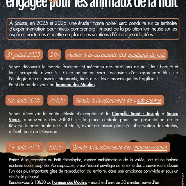 Soirée d'observations des étoiles à Sauze